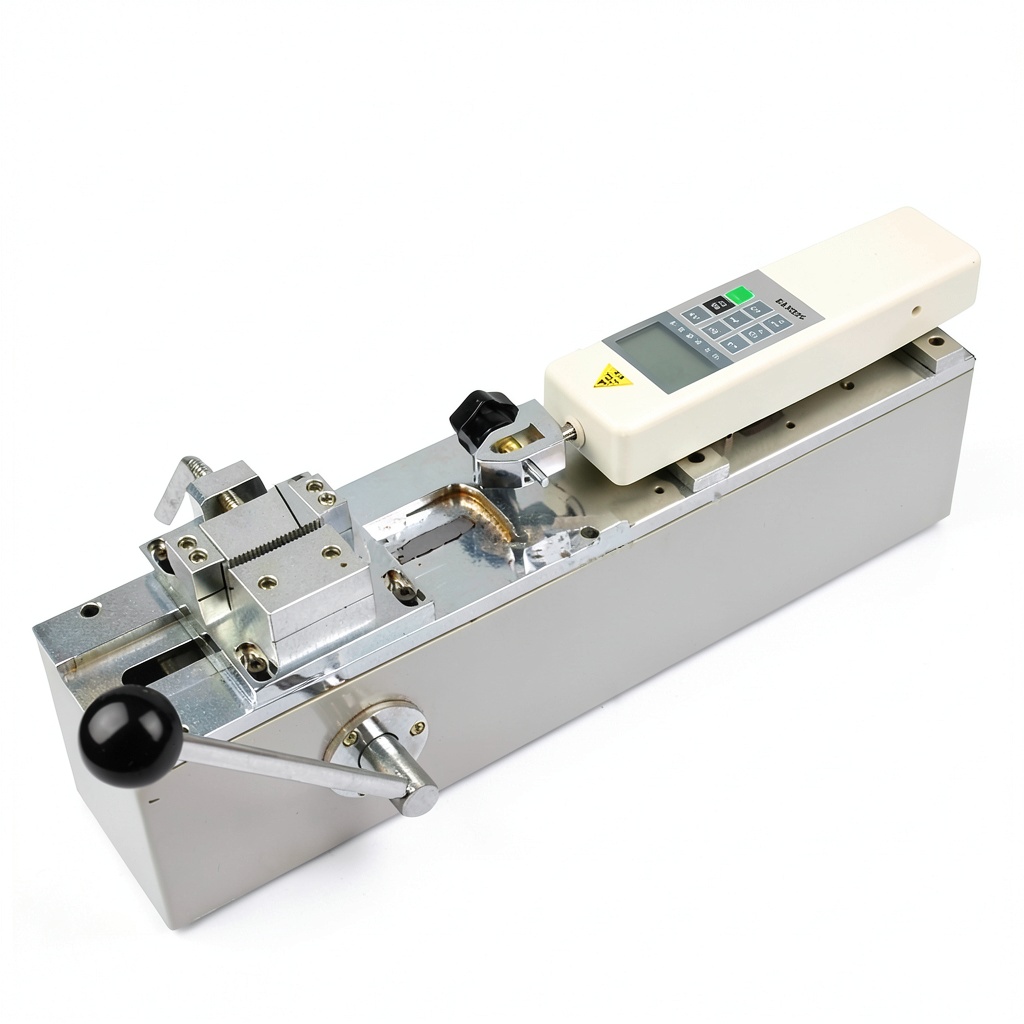 WZHL digital force gauge showing test bench and display unit