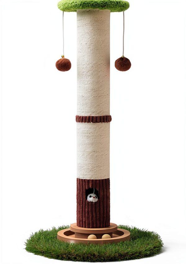 34inches Tall Cat Scratching Post Woochpet Duty Natural Sisal-8