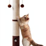34inches Tall Cat Scratching Post Woochpet Duty Natural Sisal-0