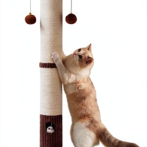 34inches Tall Cat Scratching Post Woochpet Duty Natural Sisal-0