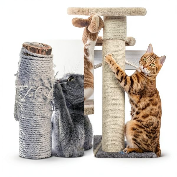 Cat Scratching Post 4PCS M8 PETUOL 15.7in Sisal Pole Screws-5