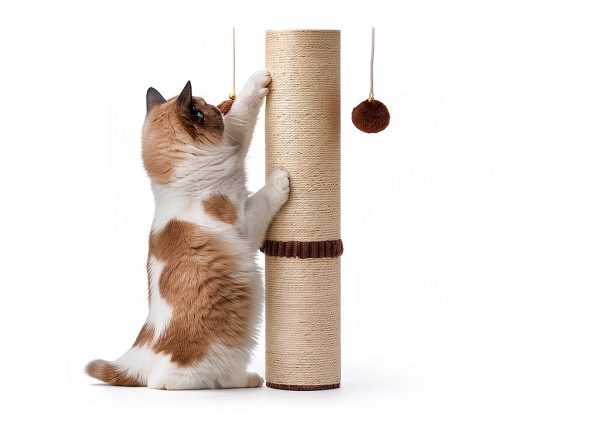 34inches Tall Cat Scratching Post Woochpet Duty Natural Sisal-4