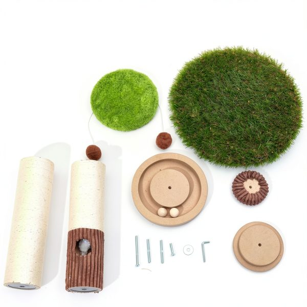 34inches Tall Cat Scratching Post Woochpet Duty Natural Sisal-5