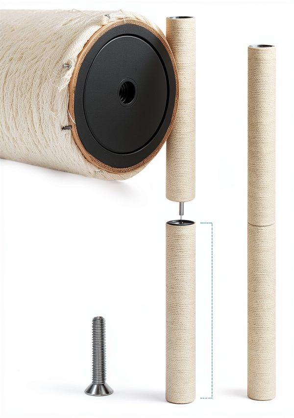 Cat Scratching Post Replacement ZZSY24 15.7in Sisal Pole-1