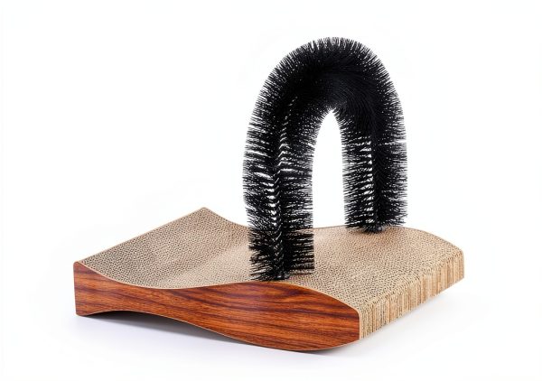 Cat Self Groomer by FUKUMARU 2.0 Arch Scratcher Pad for Cats & Dogs-2
