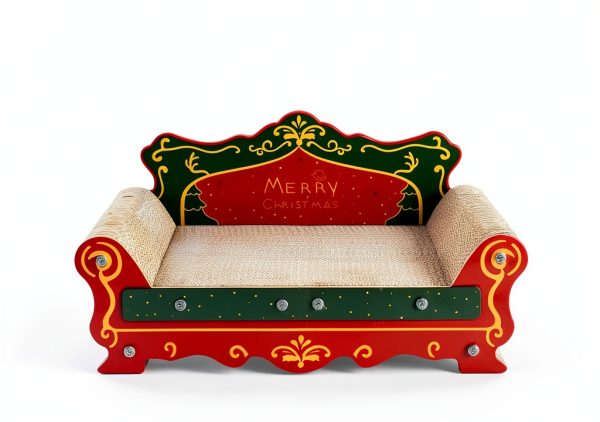 Scratching Sofa COOZMENT Christmas Cat Couch Pad Red 23x12.2x10.7-1