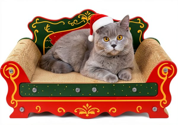 Scratching Sofa COOZMENT Christmas Cat Couch Pad Red 23x12.2x10.7-0