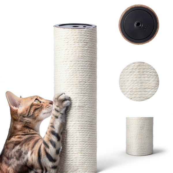 Cat Scratching Post 4PCS M8 PETUOL 15.7in Sisal Pole Screws-3