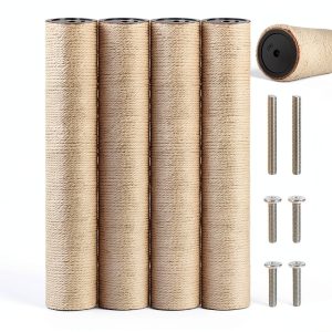 Cat Scratching Post 4PCS M8 PETUOL 15.7in Sisal Pole Screws-0