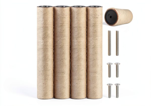 Cat Scratching Post 4PCS M8 PETUOL 15.7in Sisal Pole Screws-0