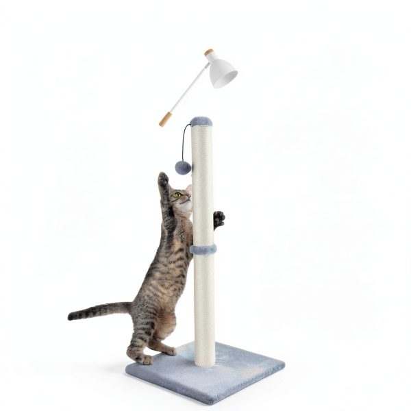 Dimaka 29" Tall Cat Scratching Post with Sisal Rope and Plush Cover-5